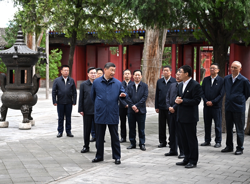 习近平在甘肃考察时强调深化改革勇于创新苦干实干富民兴陇奋力谱写中国式现代化甘肃篇章途中在陕西宝鸡考察蔡奇陪同考察「相关图片」 习近平在甘肃考察时强调深化改革勇于创新苦干实干富民兴陇奋力谱写中国式现代化甘肃篇章途中在陕西宝鸡考察蔡奇陪同考察「相关图片」
